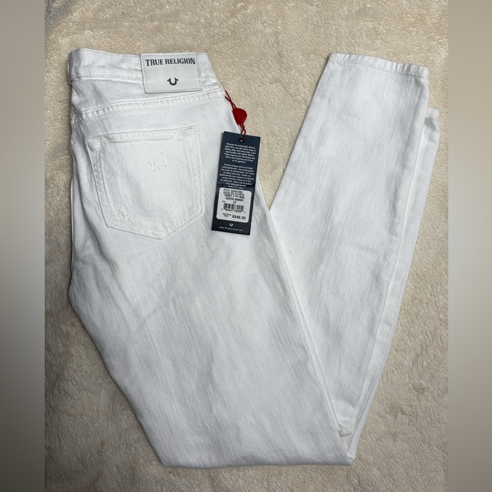 True Religion Women's White Skinny Jeans